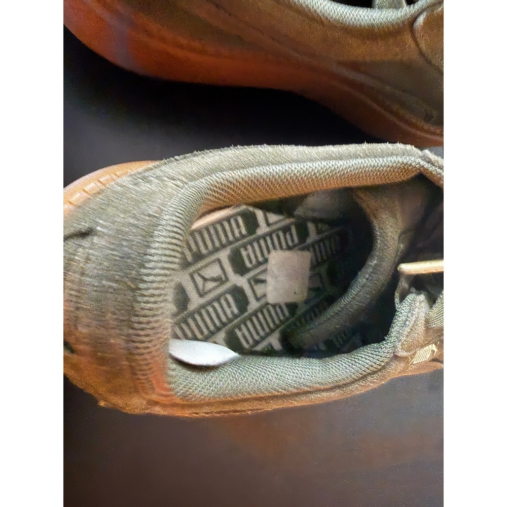 Puma Suede Trace Platform Sneakers Olive Green Gum Sole Womens US9.5 Shoes - Picture 9 of 10